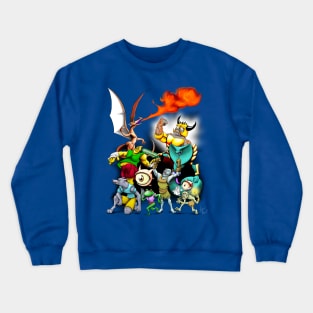 Everquest Character Montage FRONT ONLY Crewneck Sweatshirt